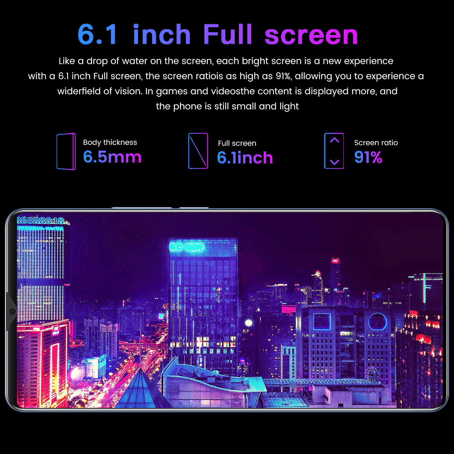 【goods in stock】NEW P50 pro Smart Phone 6.1Inch 8GB RAM+128GB ROM Dual Sim Dual Standby Face Recognition Smartphone Preferential price
