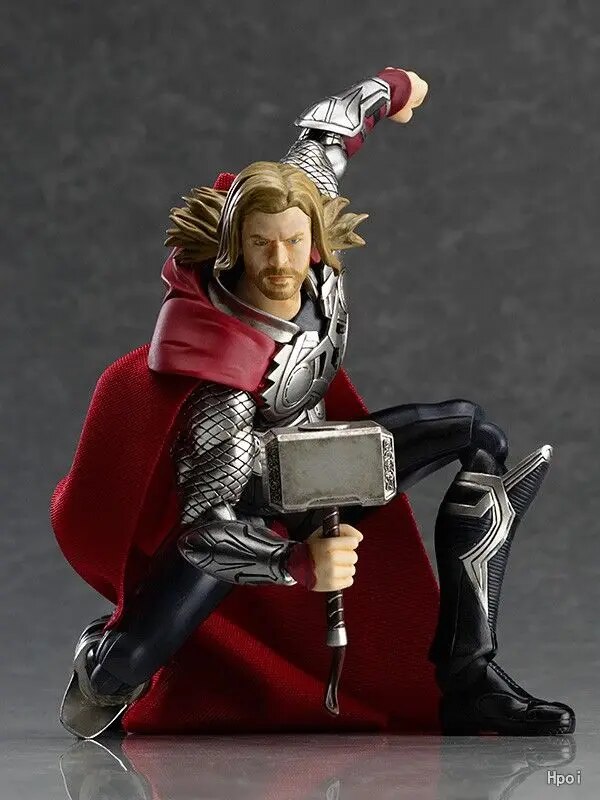 Hot The Marvel Figma 216 Thor 16CM Anime Figure PVC Model Collectible Action Kids Toys New Year Gifts