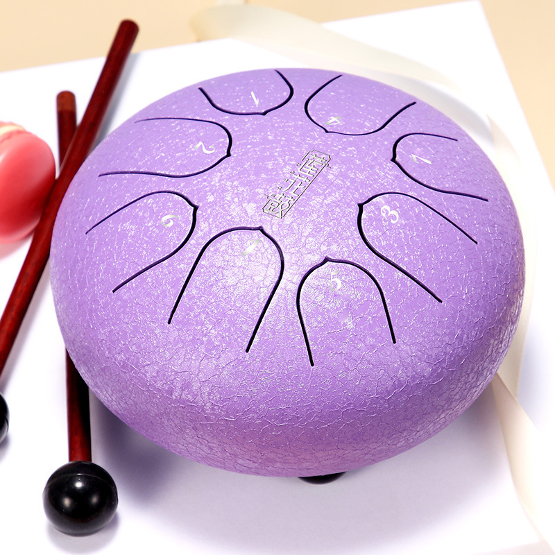 of new [Launch products]Lotus brand children's ethereal drum 6-inch empty color drum for kindergarten[1: 1 with drum stick]