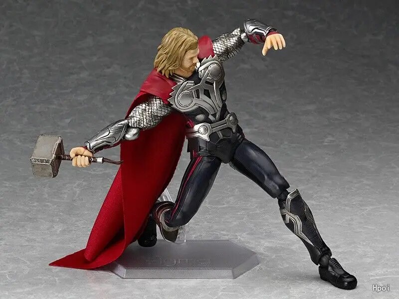 Hot The Marvel Figma 216 Thor 16CM Anime Figure PVC Model Collectible Action Kids Toys New Year Gifts