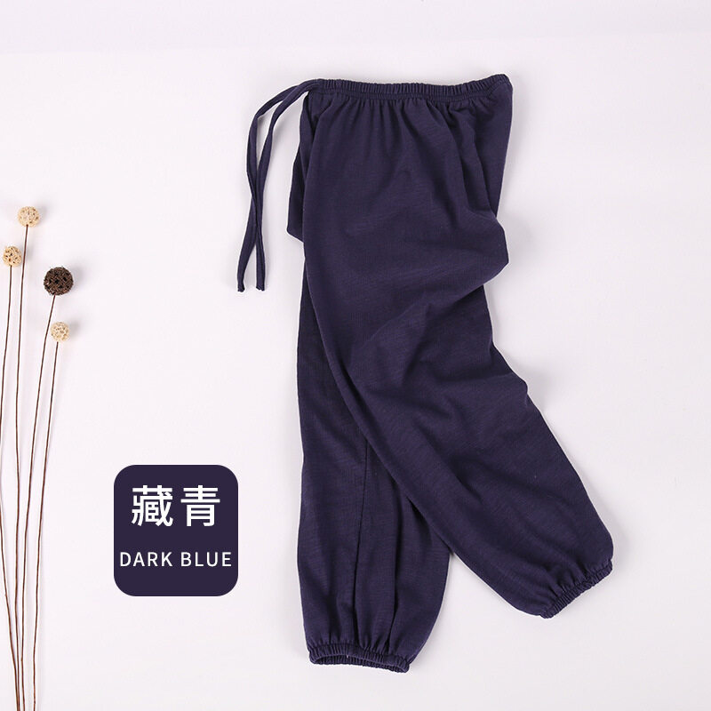 Kid's Anti-mosquito Pants Cotton Boys Girls Unisex Solid Color Casual Loose Lantern Pants Children's Sport Pants