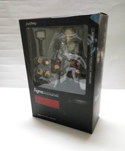 Hot The Marvel Figma 216 Thor 16CM Anime Figure PVC Model Collectible Action Kids Toys New Year Gifts