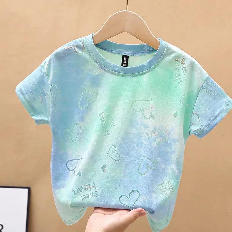 Limited Time Lower Brake Children Children's Clothing Boys Girls Pure Cotton Loose Short-Sleeved Tops Infant Cute Clothes Short T-Shirts Korean