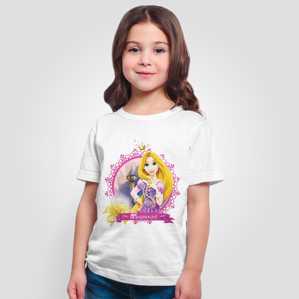 2022 Fashion Princess Children's T-shirt Girls Snow White Short Sleeves Top Tees Infant Clothing for 1-12 Years
