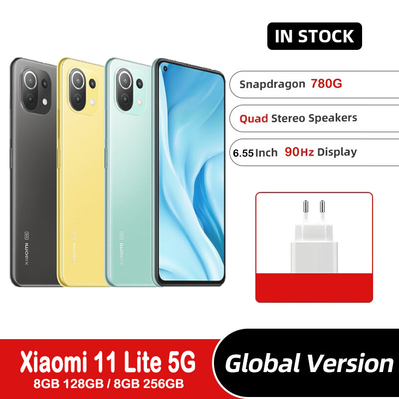 Smartphone Xiaomi Mi 11 Lite inch6.55 5G 8GB+128GB/256GB 90%NEW USED Battery 4250mAh Snapdragon 780G 64MP NFC AMOLED Full Screen