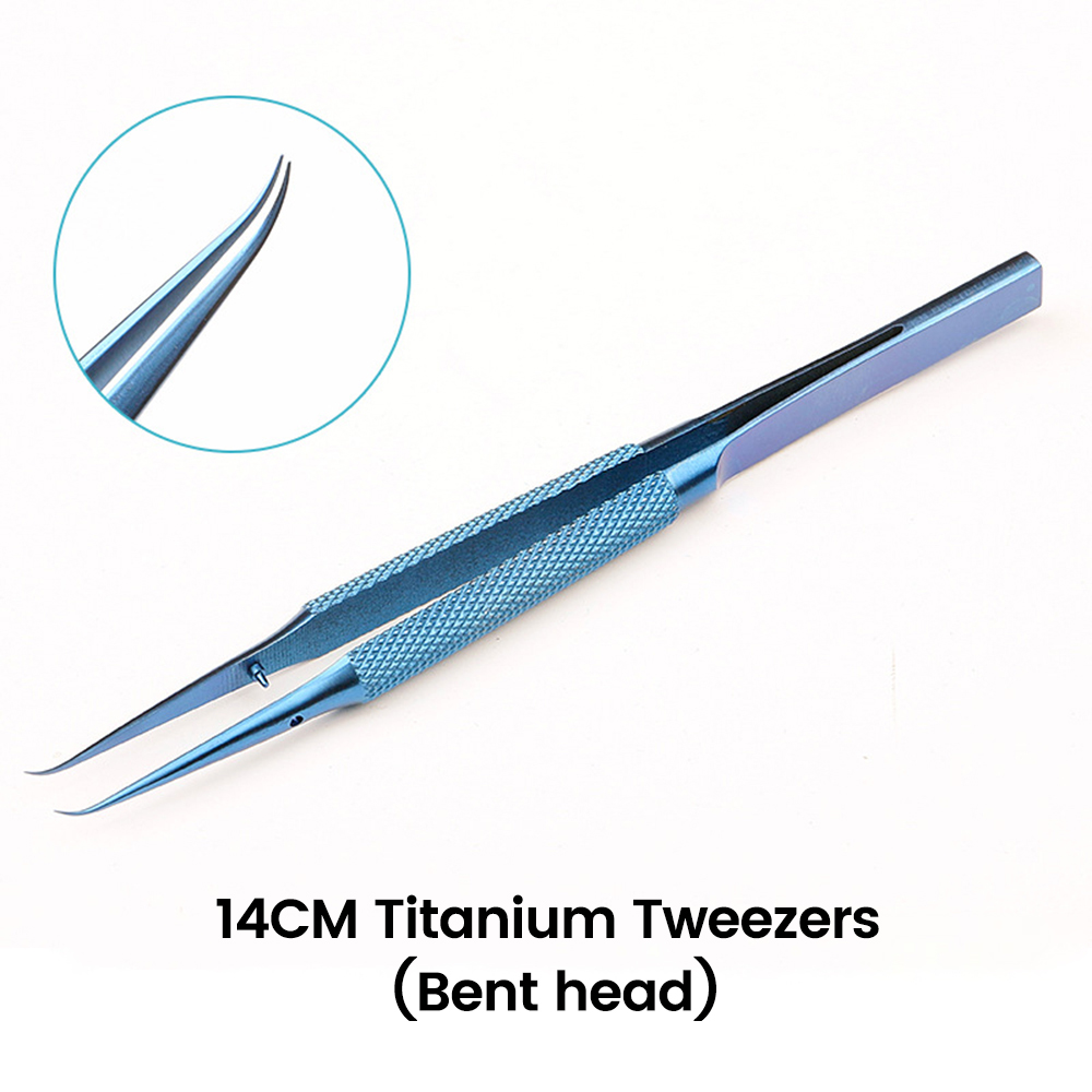 Ziqqucu 1pcs precision flying wire titanium alloy/stainless steel tweezers for mobile phone motherboard fingerprint jumper repair microscope tweezers