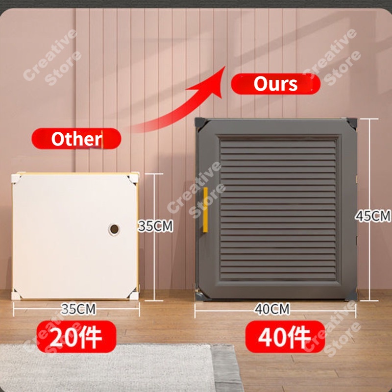 HQLifestyle Simple Wardrobe Plastic Cabinet Assembly Household Bedroom Storage 9B13 X3VV