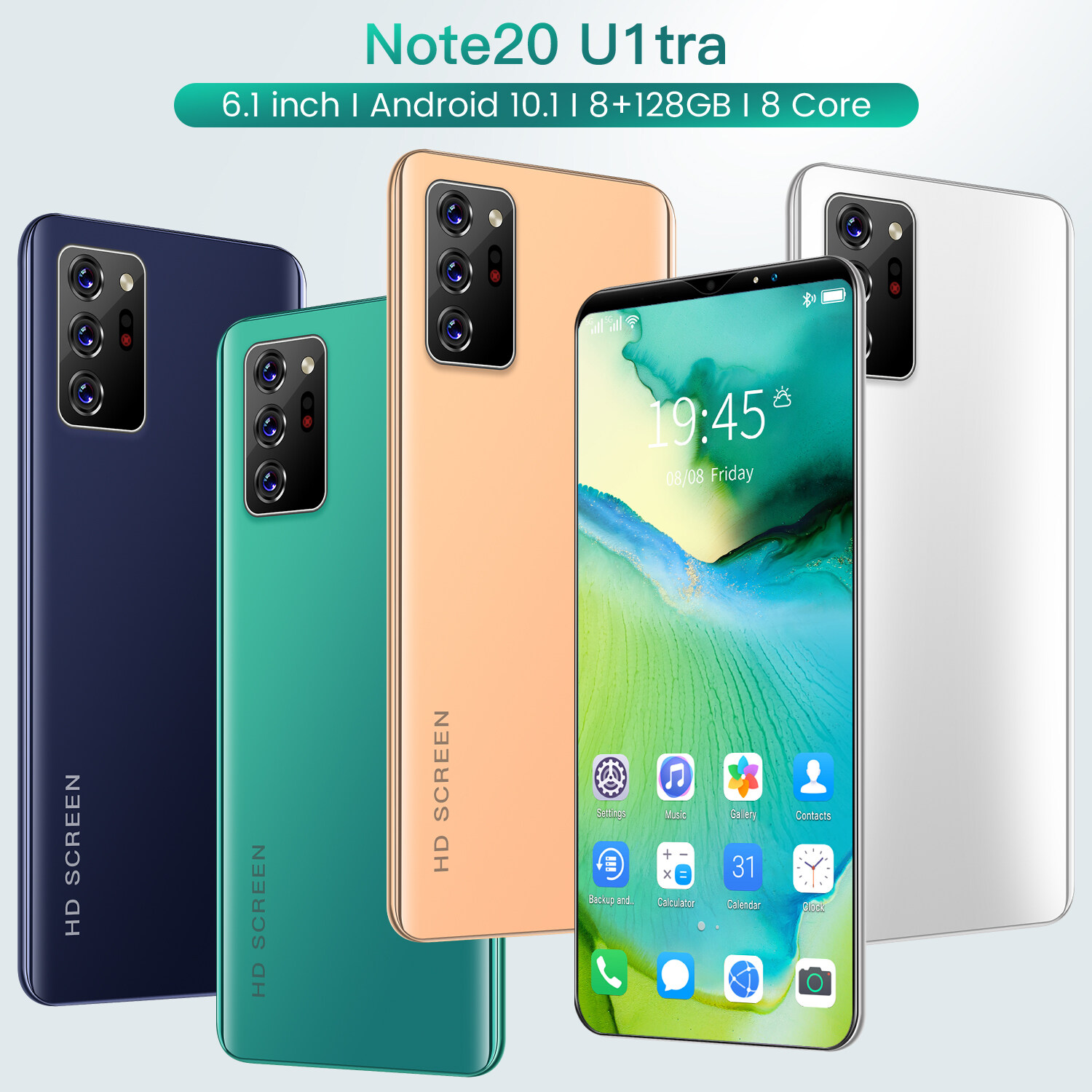 【Free gift】Note 20 ultra 5G Smartphone 6.1 inch 4k HD screen cellphone RAM 8G ROM 128G cheapest Android mobile phone   Same style from Samsung note 20 ultra cellphone 4G LTE promo handphone