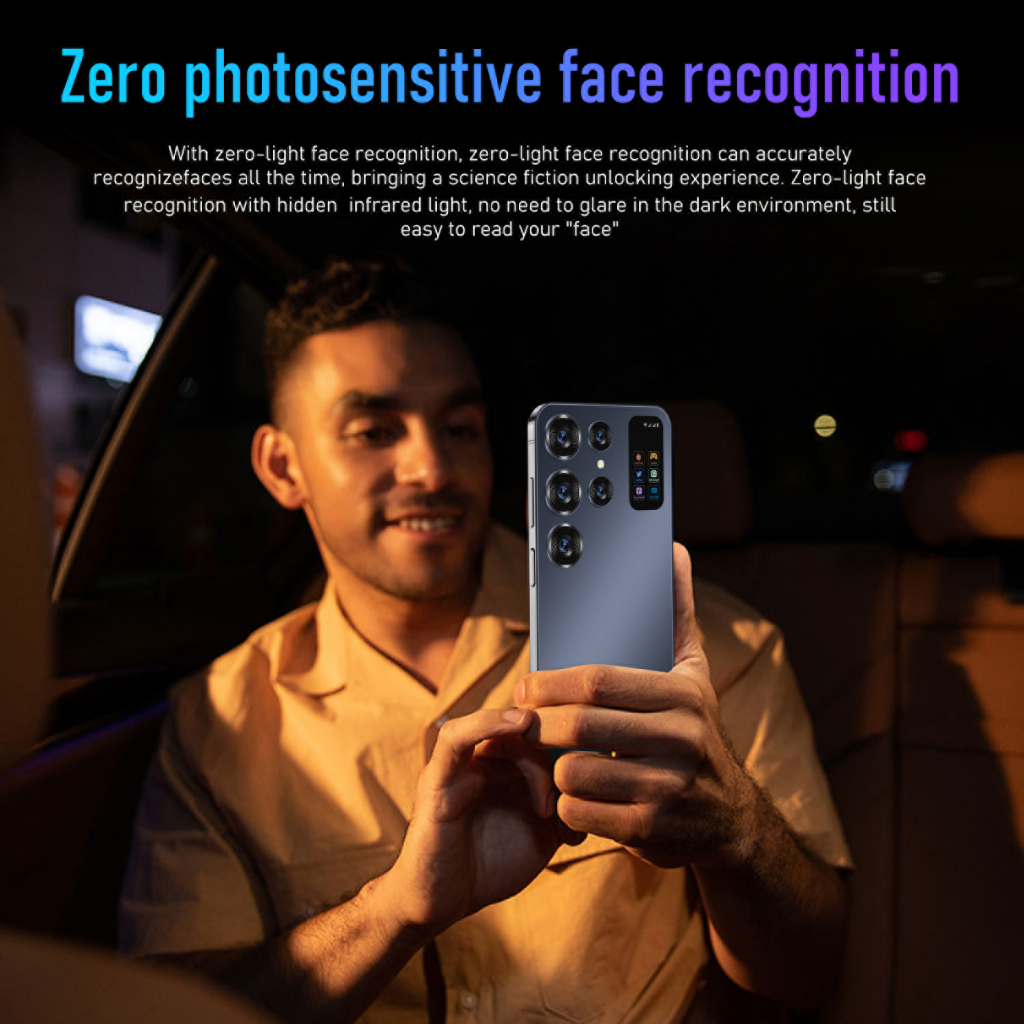 5G Smartphone S24 Ultra 7.0 HD Full Screen Memory 8GB RAM+256GB ROM Camera 48MP+72MP Android OS 13