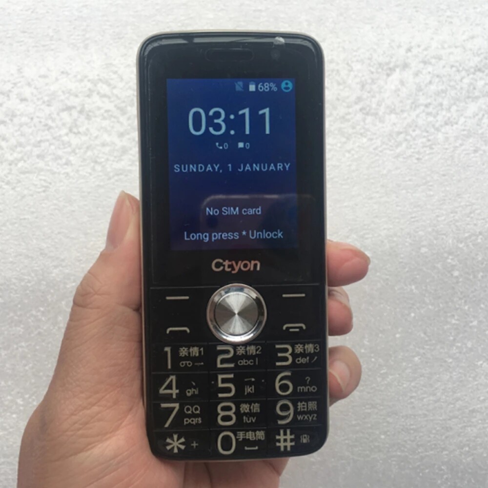 Ctyon CT07 Elderly 4G LTE Smartphone 512MB RAM 4GB ROM 2.4" Push Button MTK6737M Quad Android 6.0 0.3MP WiFi GPS Cheap Mobile Phone