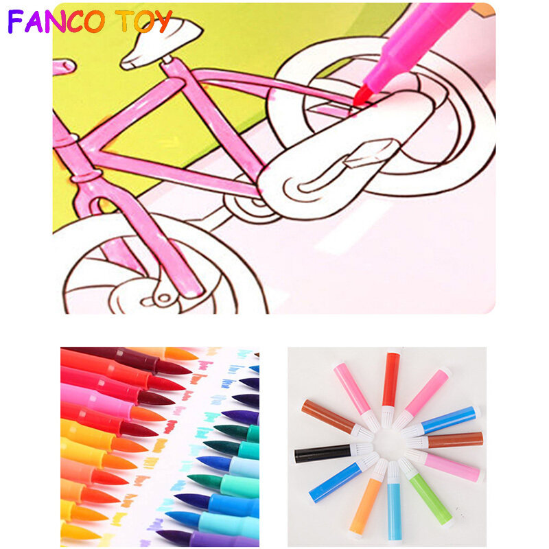 Non Toxics Kid Draw Set Colored Pencil Crayon Watercolors Pens Crayons Pastels Paper Clips Pencil Drawing Board Set Toy Painting Art Marker School Supplies Children Gifts