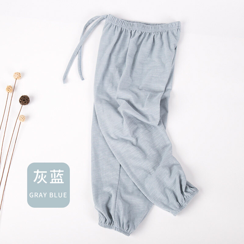 Kid's Anti-mosquito Pants Cotton Boys Girls Unisex Solid Color Casual Loose Lantern Pants Children's Sport Pants