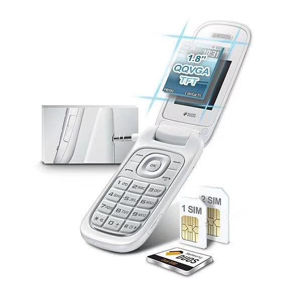 Hot selling original Samsung E1272 mobile phone GSM quad-band mobile phone dual card flip old button old 2G mobile phone