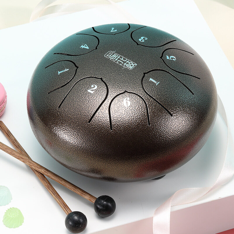 of new [Launch products]Lotus brand children's ethereal drum 6-inch empty color drum for kindergarten[1: 1 with drum stick]