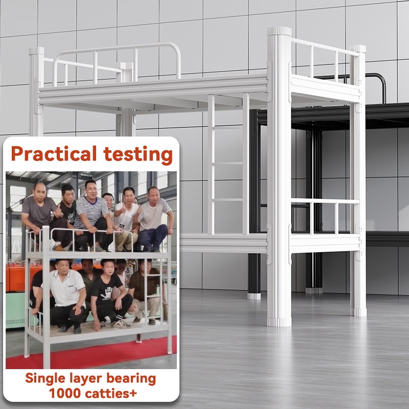 Loft Bed Double Decker Bed Stainless Steel Single Bed Frame High Load-bearing Free Bed Board KKYG 2