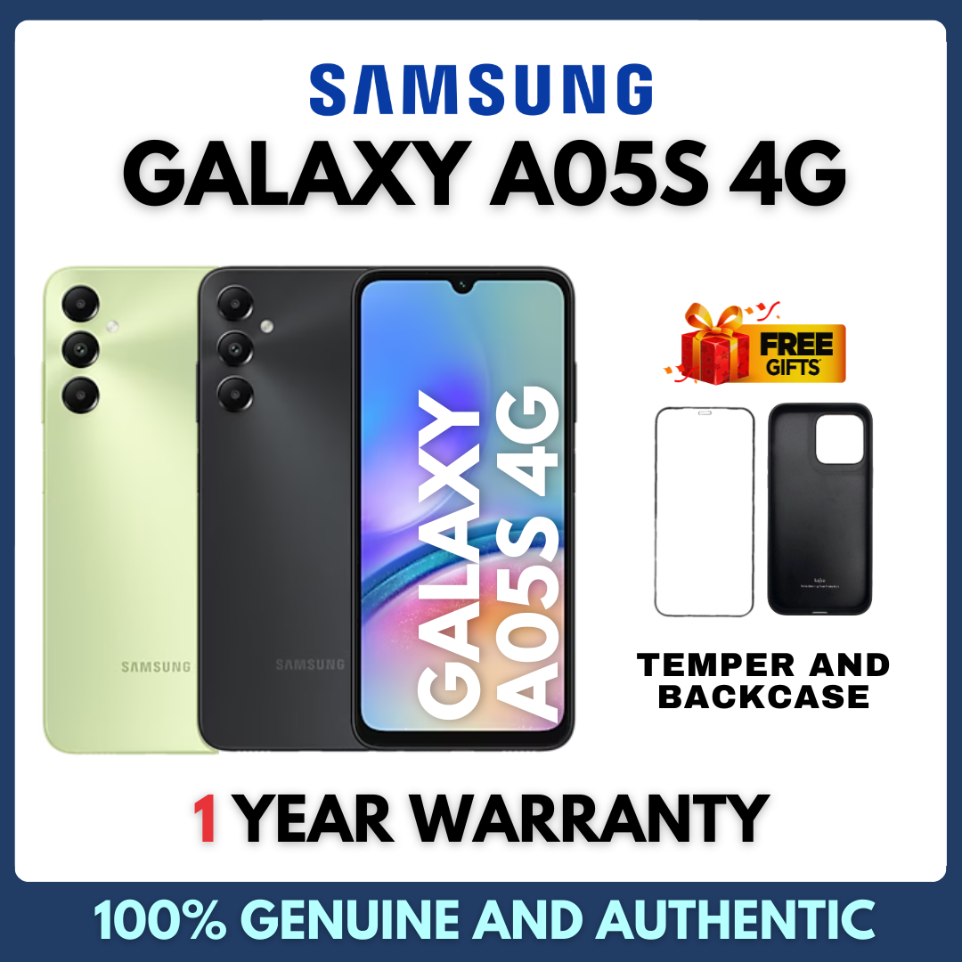 Samsung Galaxy A05s 4G | 4GB+128GB - 6GB + 128GB | Brand New Sealed Set | Local Set With 1 Year Warranty | FREE TEMPER GLASS+BACK CASE OR DISCOUNT PRICE