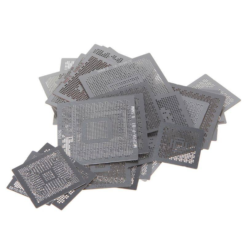 36Pcs/set Direct Heat Graphics Card Stencils Steel BGA Reballing Stencil for NVIDIA/for ATI Video Chips