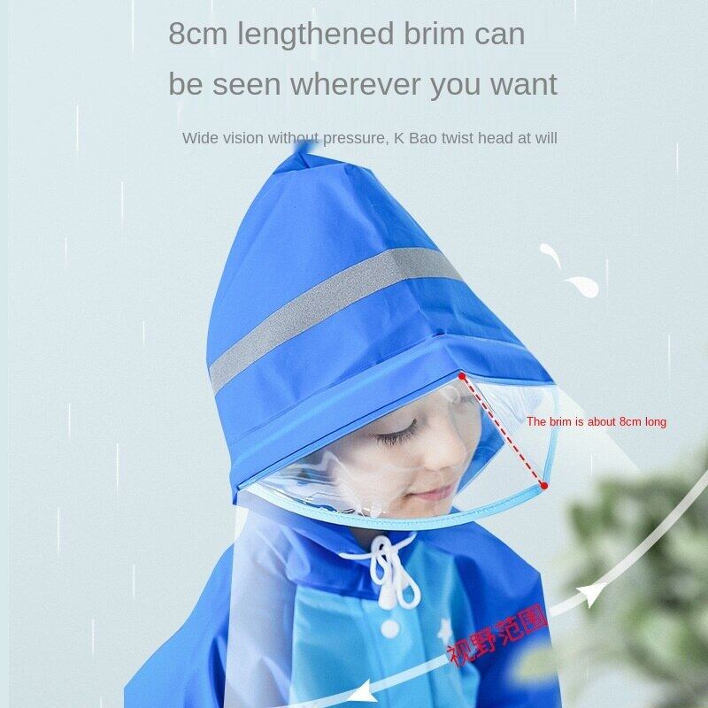Kocotree New children's raincoats for boys and girls plus raincoats with schoolbags full body waterproof KQ16142