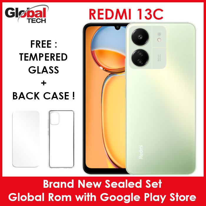 Xiaomi Redmi 13C 256GB or 128GB / Global Version (FREE : TEMPERED GLASS + BACK CASE)