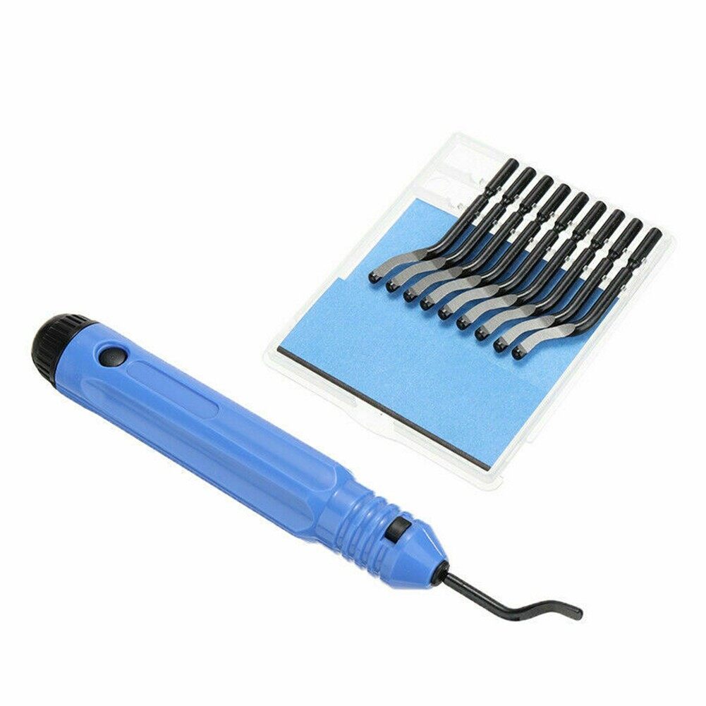 Handle Plastic Burr NB1100 Scraper+10pc BS1010 Blades Trimming Deburring Tools