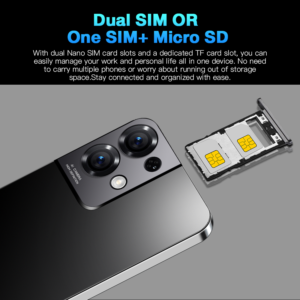 Reno9pro 4G/5G smartphone 6.8inch ultra clear screen 8+256GB memory Battery 6800mAh Lithium ion battery