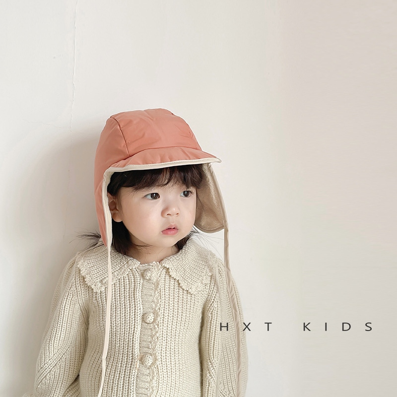▼✲ Ins windproof and coldproof children's Lei hat winter boys girls baby outdoor warm ear protection tide