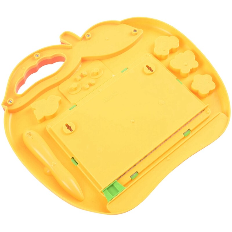 Magic Slate Color Small Format with Stamps, Toy for Girl and Boy 18 Months, Mini Games for Babies and Children 2 and 3 Years - Creative Educational Leisure Simple Toy - Apple 25cmX22cm