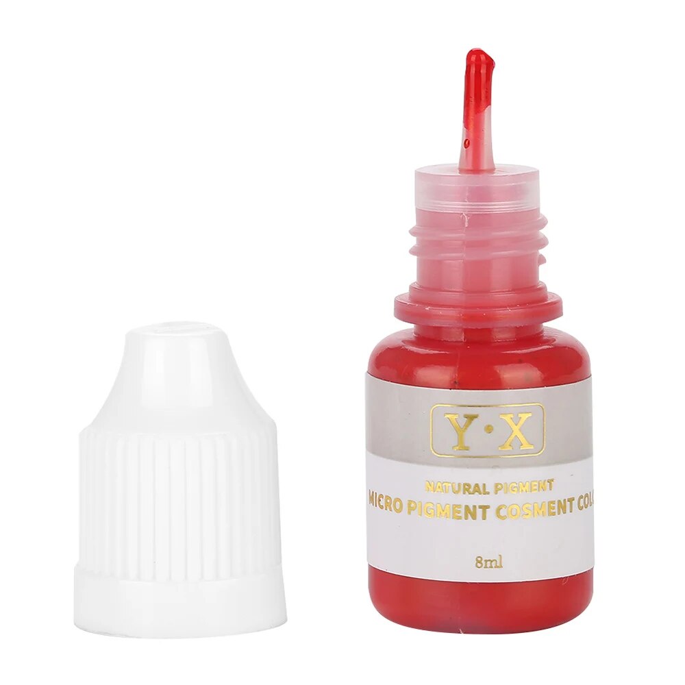 8ml Semi Permanent Makeup Pigment Eyebrow Inks Lips Eye Line Tattoo Color Microblading Pigment Body Art Beauty Tool Supplies