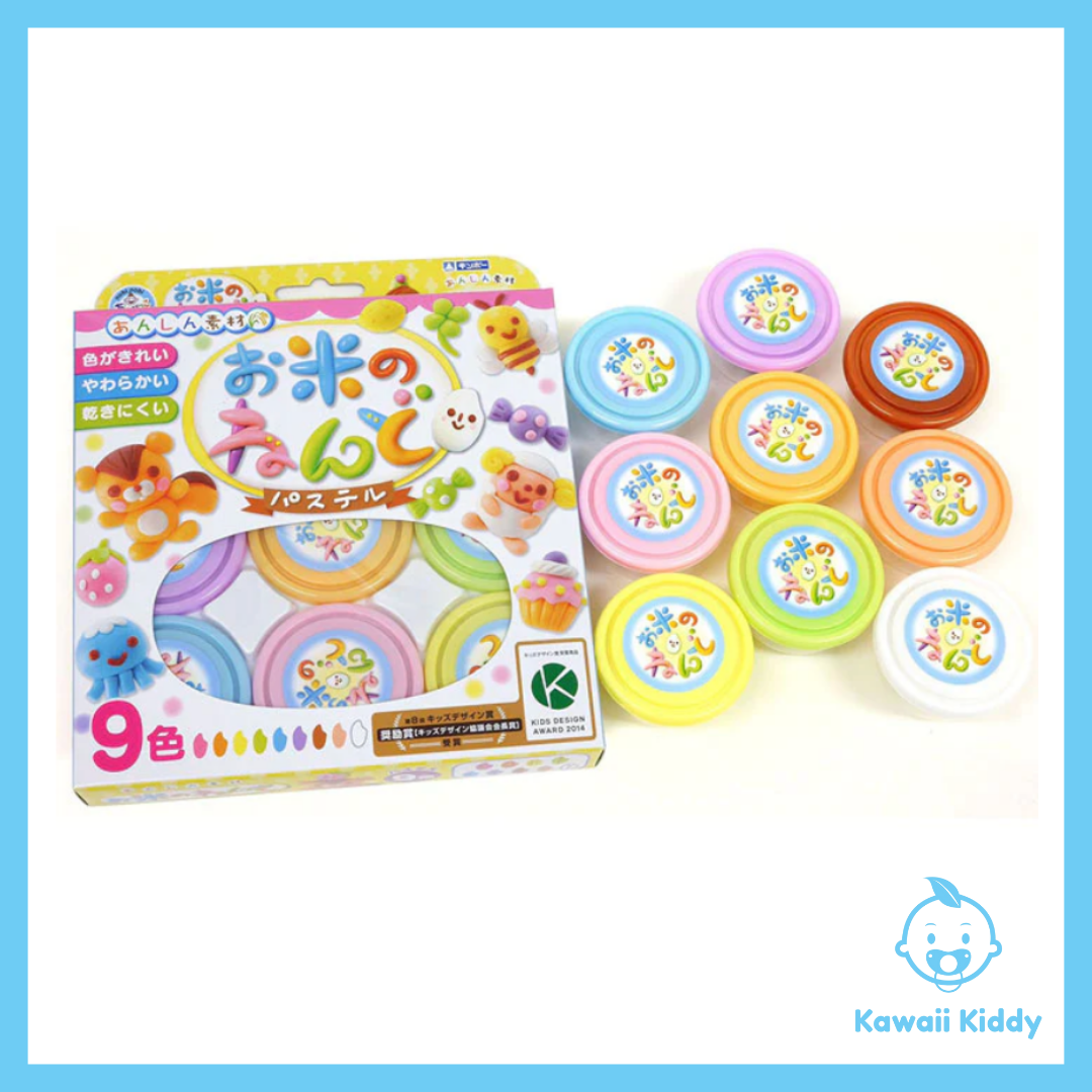 [Kawaii Kiddy] GINCHO Japanese Kids Clay (30g x9) - Solid/ Pastel Colours