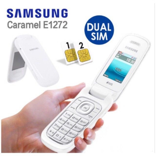 Hot selling original Samsung E1272 mobile phone GSM quad-band mobile phone dual card flip old button old 2G mobile phone