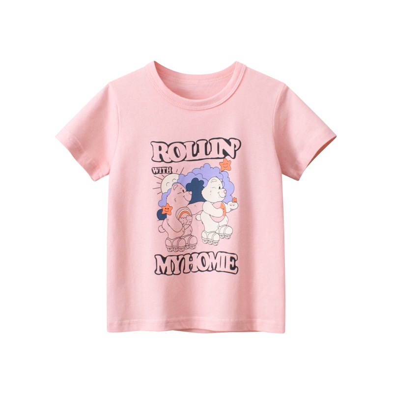 Children's Clothing Short-Sleeved t-Shirt 27home Korean Version 2023 Summer New Products Girls Baby Clothes-0421