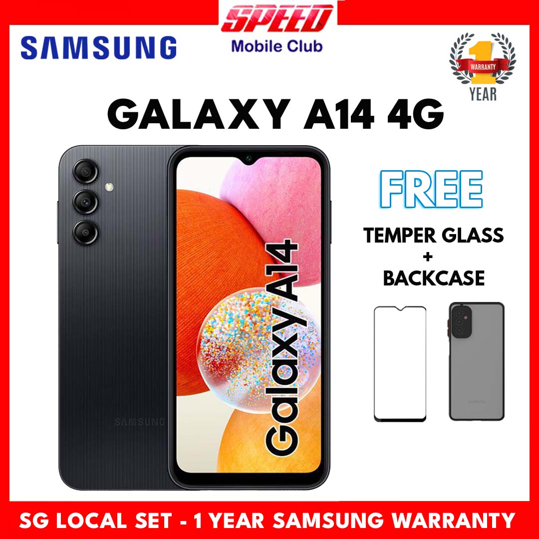 Samsung Galaxy A14 4G LTE | Samsung A05S 4G | 4GB+128GB | Brand New | Global ROM | Local Set | 1 Year Samsung Warranty | FREE TEMPER GLASS+BACK CASE OR DISCOUNT PRICE