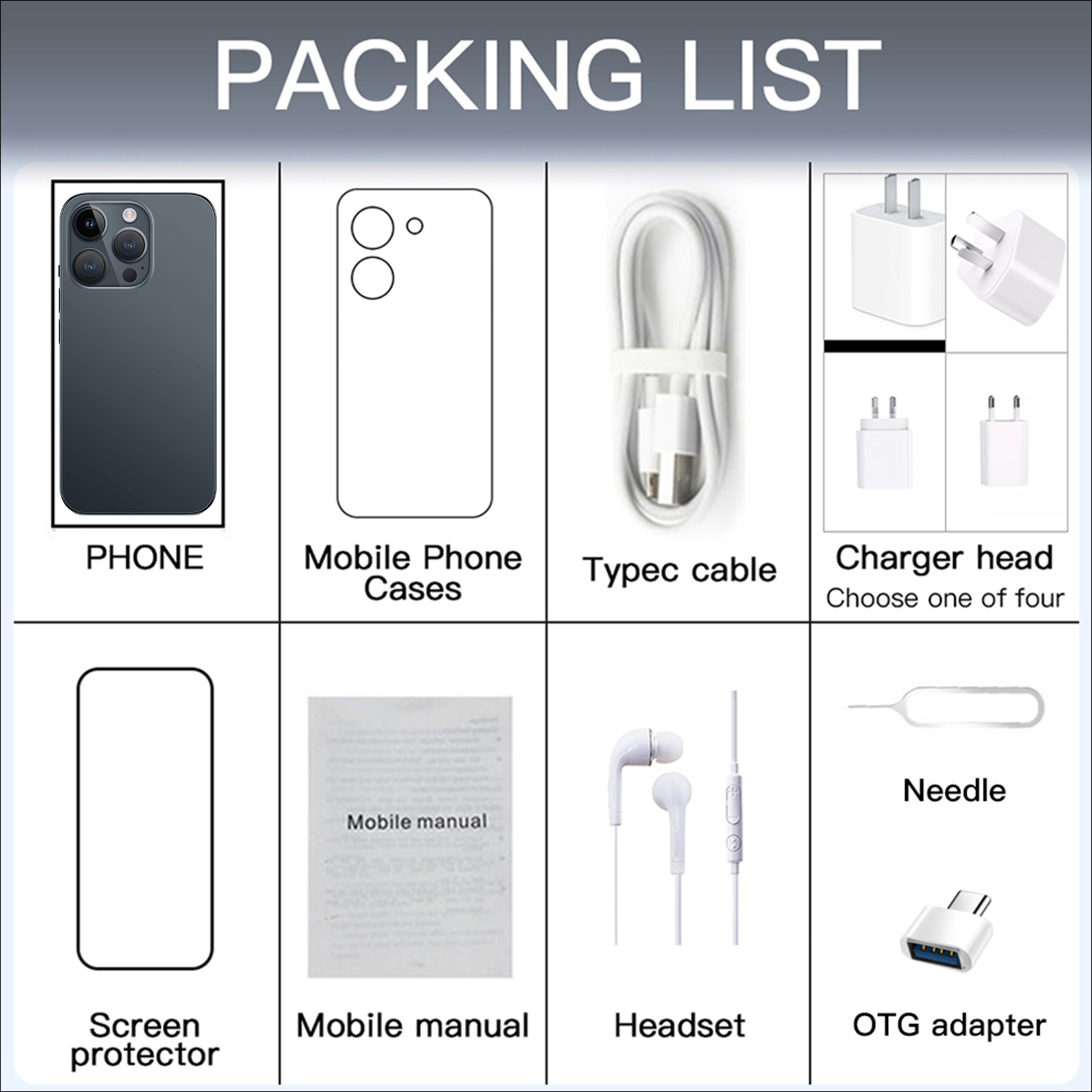 5G Smartphone A15 PRO MAX 7.3inch HD Full-Screen Memory 8+256GB Android 13.0 Battery 8000mAh