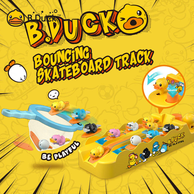 B.Duck Bounce Skateboard Track Children's Toys Boys And Girls Educational Desktop Game Interactive Toys