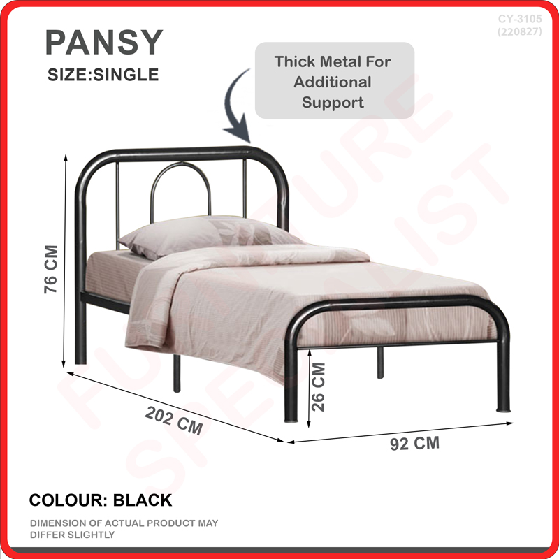 [Bulky]Furniture Specialist BUDGET METAL BED FRAME (SINGLE/ SUPER SINGLE/ QUEEN/ KING SIZE AVAIL)
