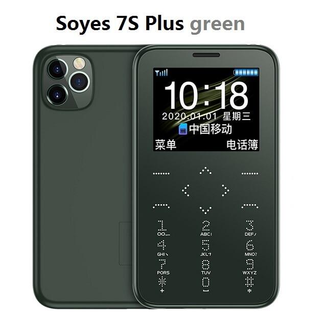 Original SOYES S10P 7S+ Mini Card Phone 2G GSM 400mAh 1.54'' MTK6261M Cellphone Ultra-Thin Fashion Children Small Size Phones