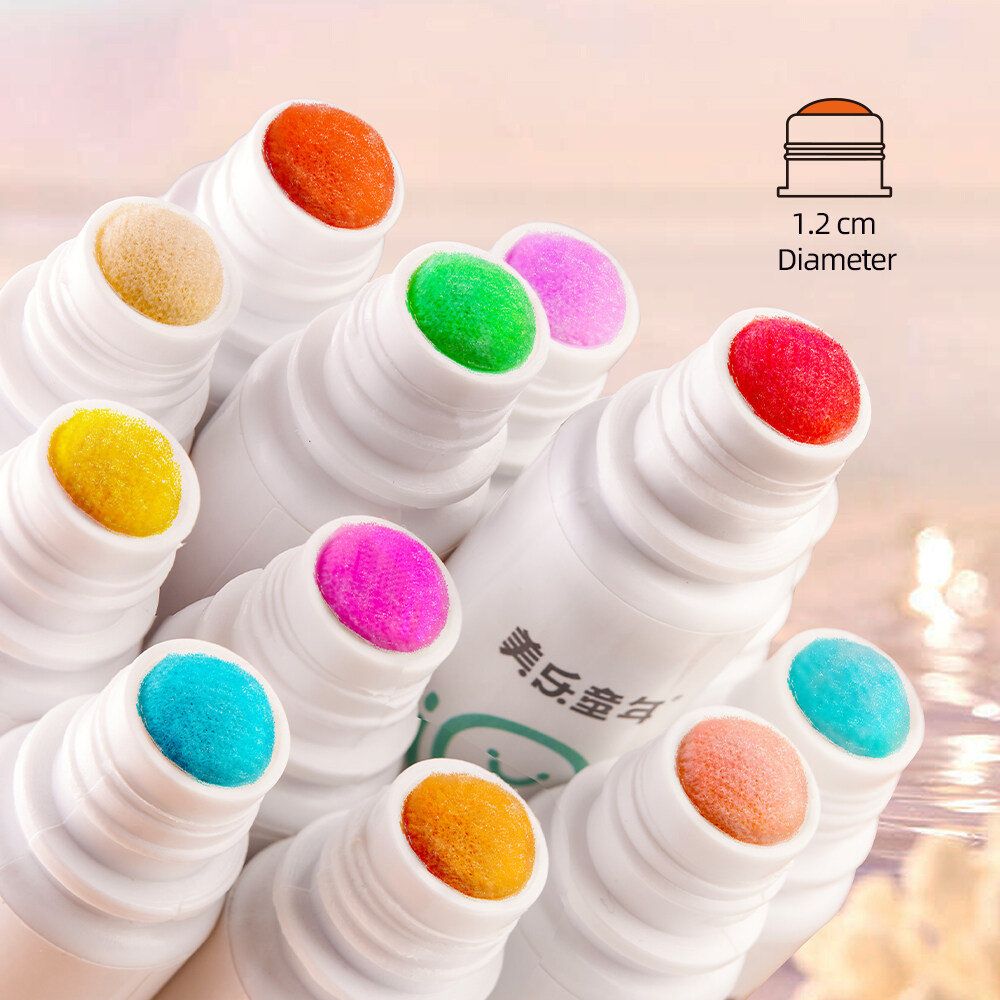 MIROLA KIDS Little Dot Markers for Kids 6/12 Colors, Dot Paint Markers Non-Toxic Colorful Pen, Preschoolers Profesional Painting Supplier