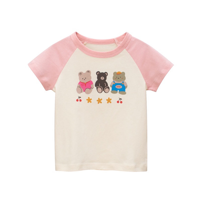 Children's Clothing Short-Sleeved t-Shirt 27home Korean Version 2023 Summer New Products Girls Baby Clothes-0421