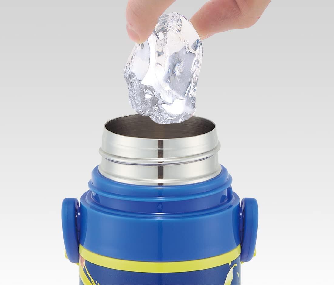 [JP] Skater Water Bottle 430ml Splatoon 3 Children's Straight Drinking Cup 2WAY with Cup Stainless Steel SKDC4-A[Direct Shipping from Japan 100%Authentic]