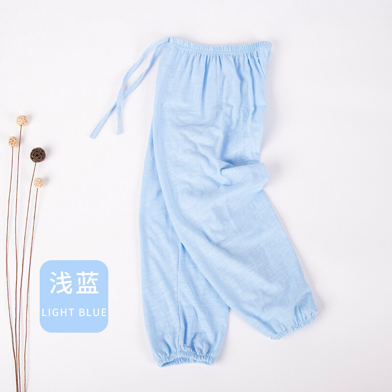 Kid's Anti-mosquito Pants Cotton Boys Girls Unisex Solid Color Casual Loose Lantern Pants Children's Sport Pants