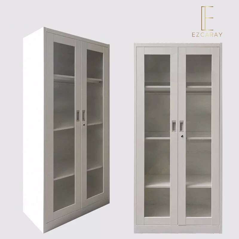 EZCARAY 2-Door Steel Swing Door Display / Filing Cabinet - S800