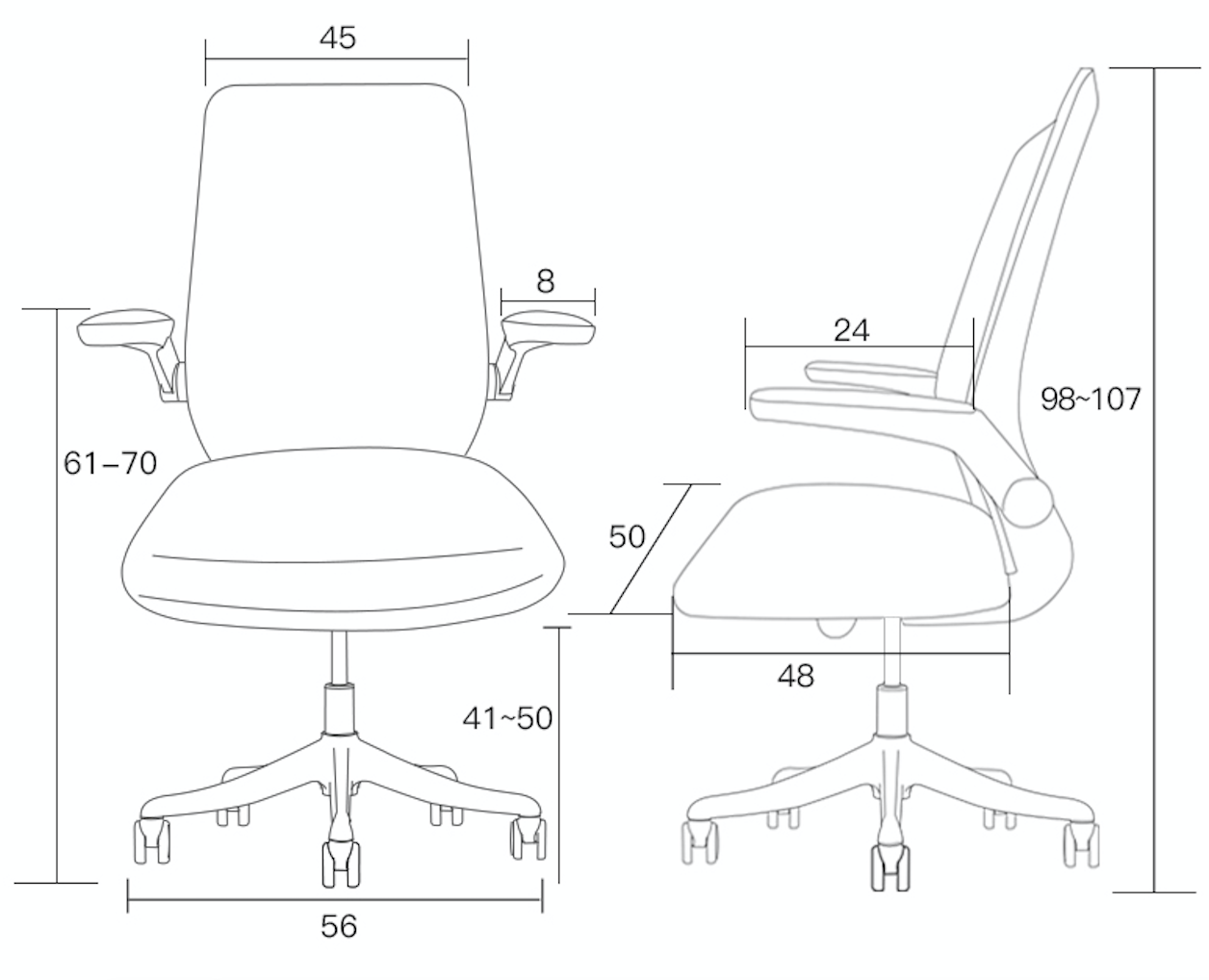 [Bulky](Free Installation) UMD Ergonomic Mesh Office Chair with Foldable Armrest 812/815/M59