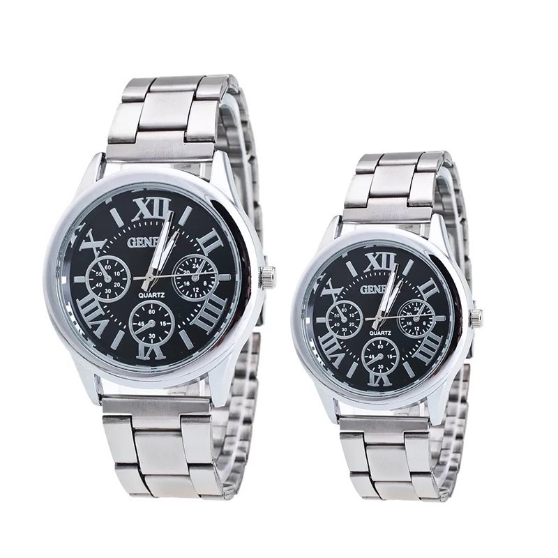 Geneva stainless fashion jewelry watch for men’s women’s gold silver rose gold