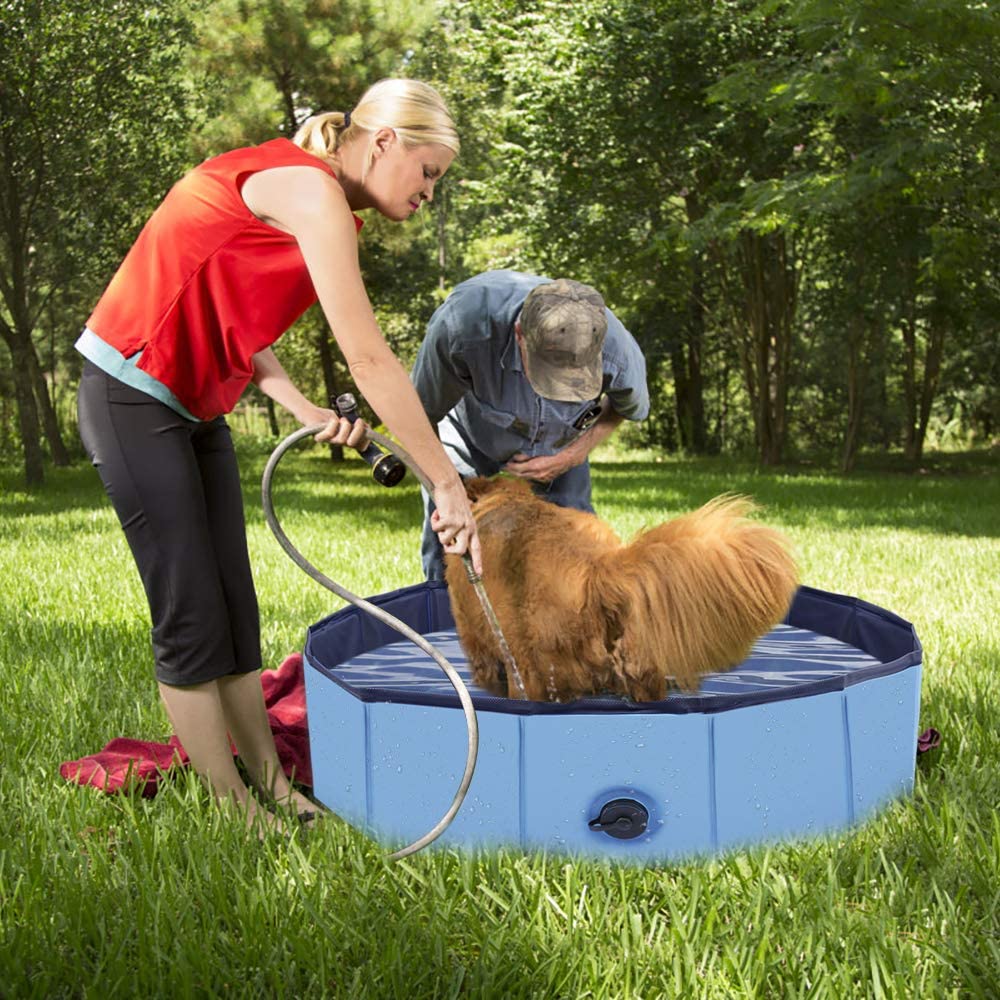 *SG seller* Kids Pet Foldable Swimming Pool Dogs Cats Bathing Tub Portable Bathtub Collapsible Water Pond Pool & Kiddie Pools for Kids Pet Spa Whelping Box Kiddies Pets to Swim and Bath in Outdoor