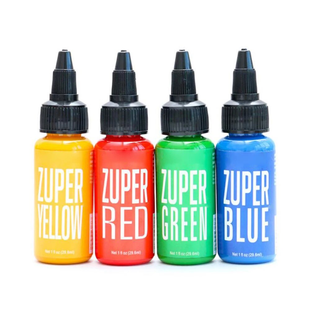 5colors Tattoo Pigment Inks 30ml/bottle Safe Permanent Tattoo Paints Supplies For Body Beauty Tattoo Art For Professional Use E