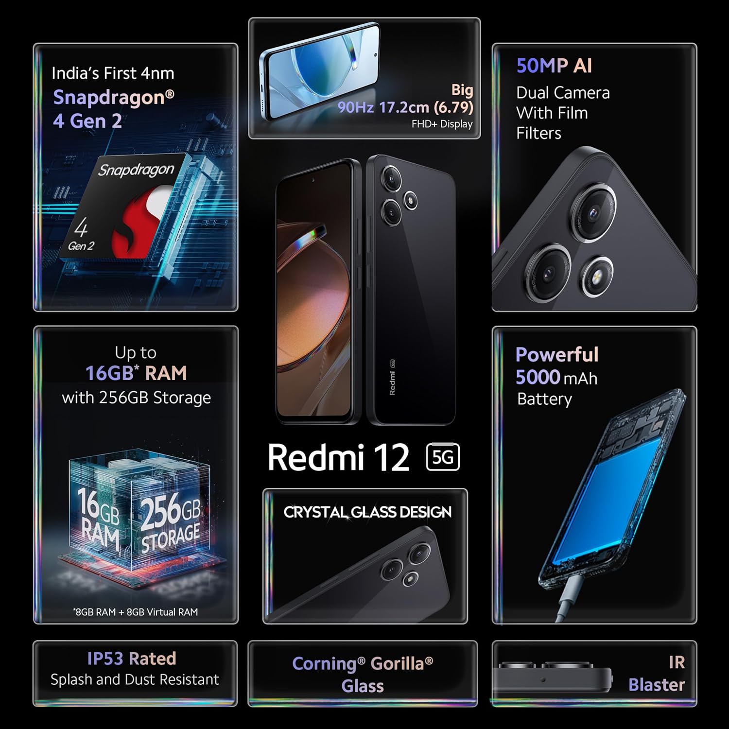 Xiaomi Redmi Note 12 5G (NFC) | Redmi 12 5G | 4GB+128GB | 8GB+256GB | Global ROM | Brand New With Warranty | FREE TEMPER GLASS+BACK CASE OR DISCOUNT PRICE