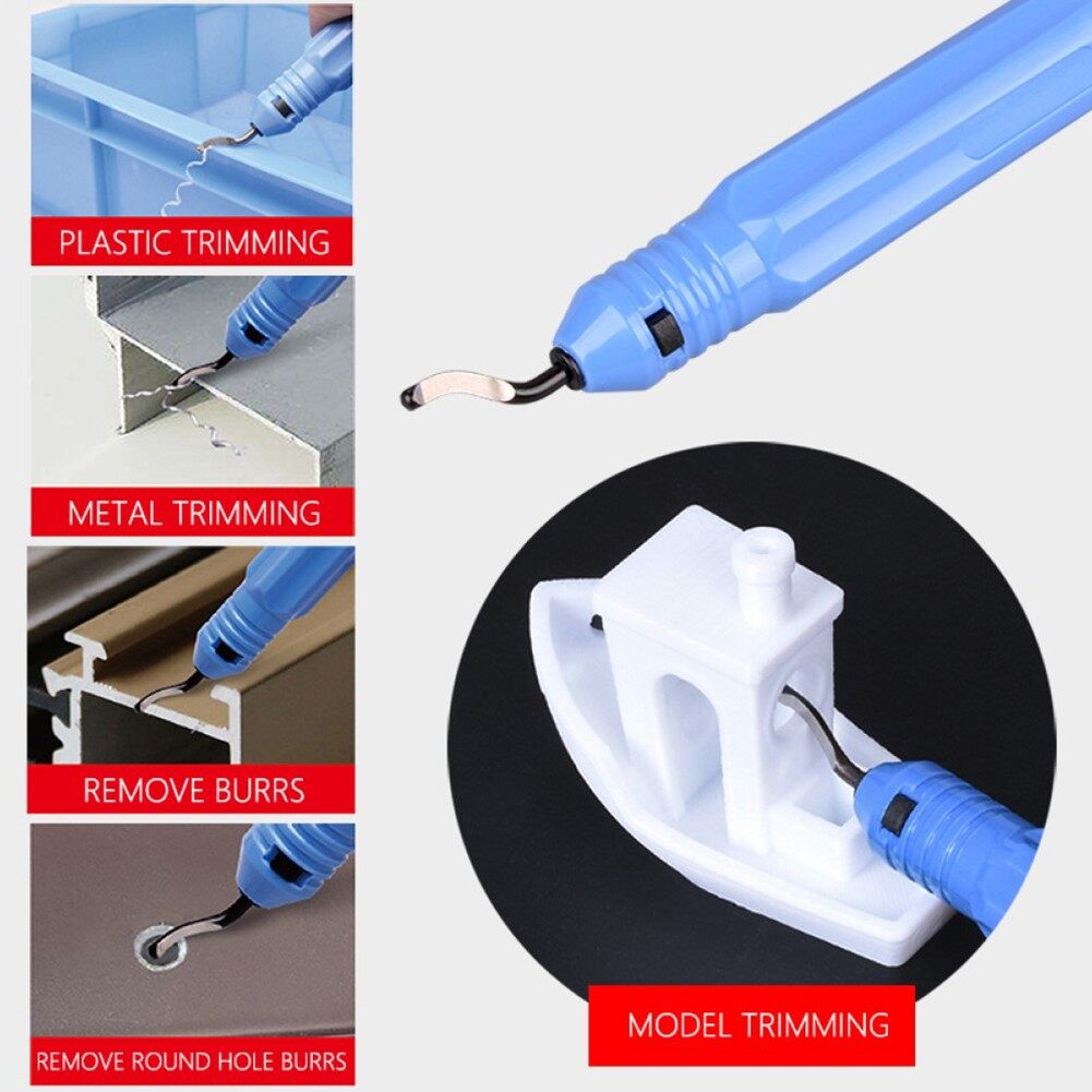 Handle Plastic Burr NB1100 Scraper+10pc BS1010 Blades Trimming Deburring Tools