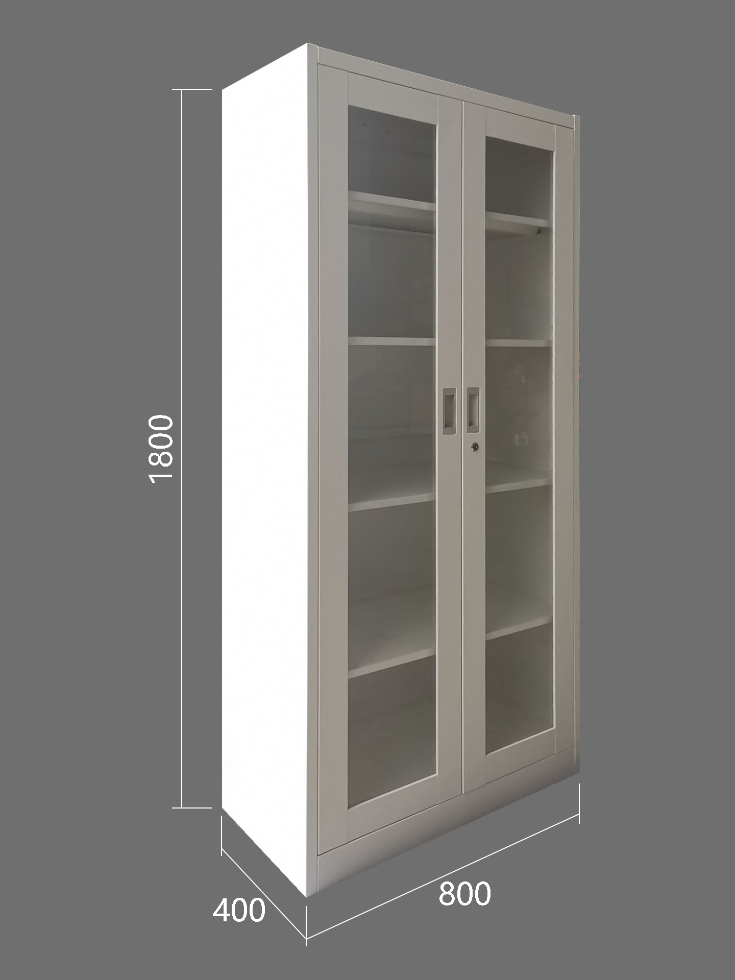 EZCARAY 2-Door Steel Swing Door Display / Filing Cabinet - S800