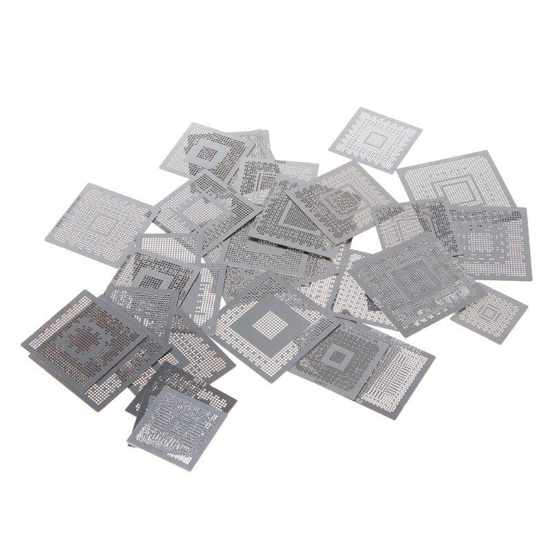36Pcs/set Direct Heat Graphics Card Stencils Steel BGA Reballing Stencil for NVIDIA/for ATI Video Chips