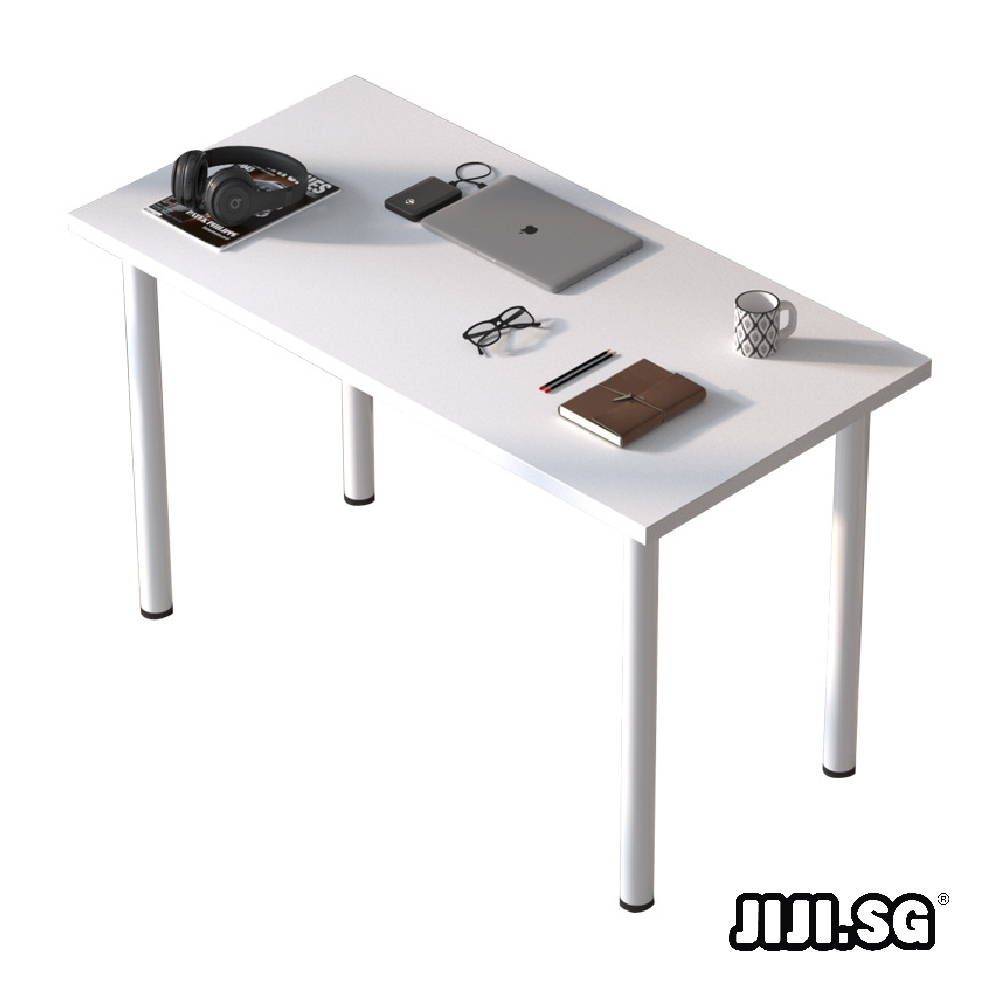 (JIJI.SG) Lindsey Table in White / Minimalist / Home Furniture / Study Table / Self-Assembly Required! / JT